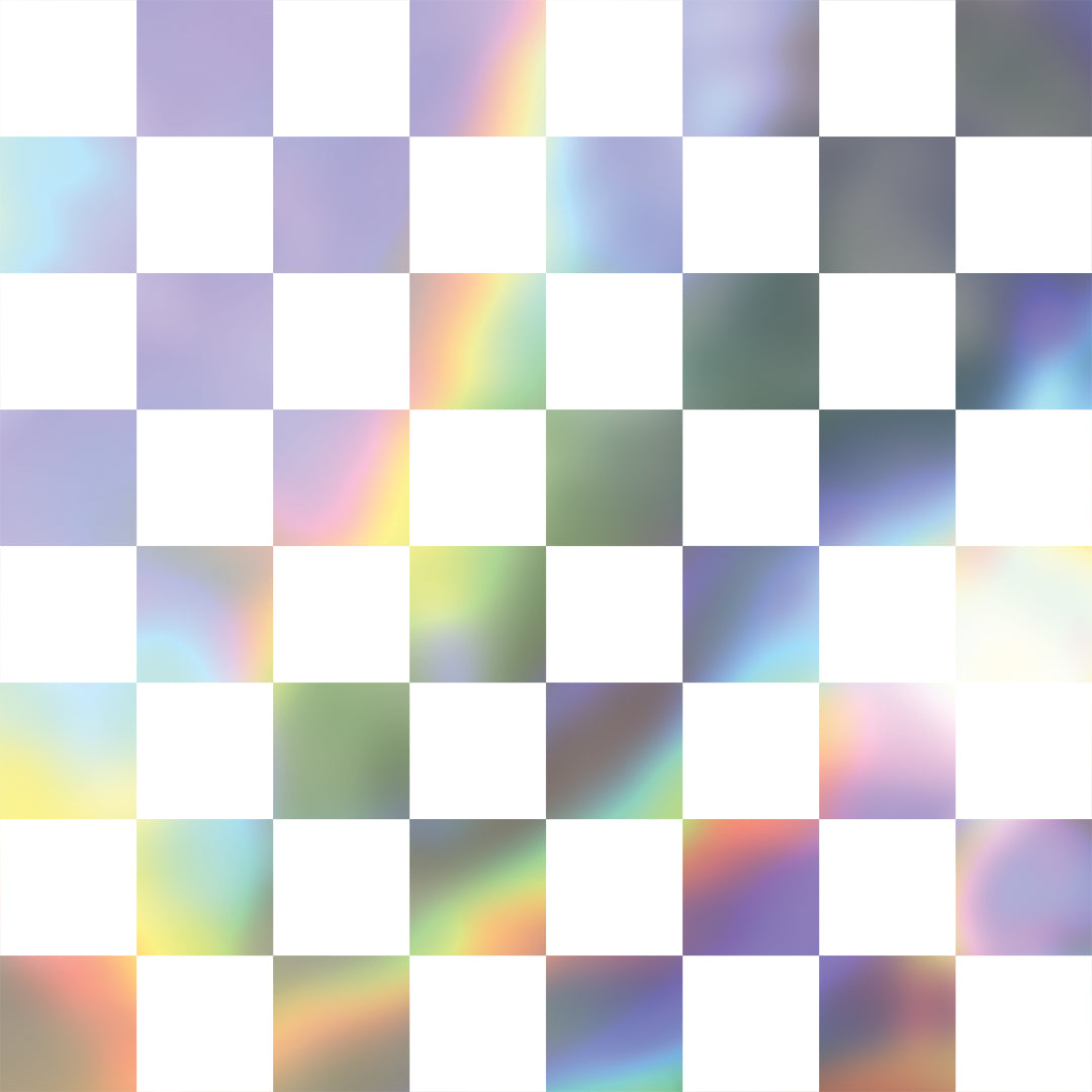 Holographic Checkmate Peel and Stick Wallpaper