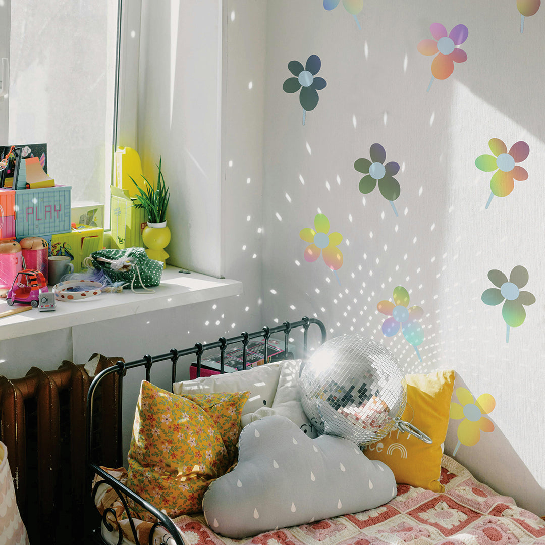 Flower Power Holographic Wall Decals By Novogratz