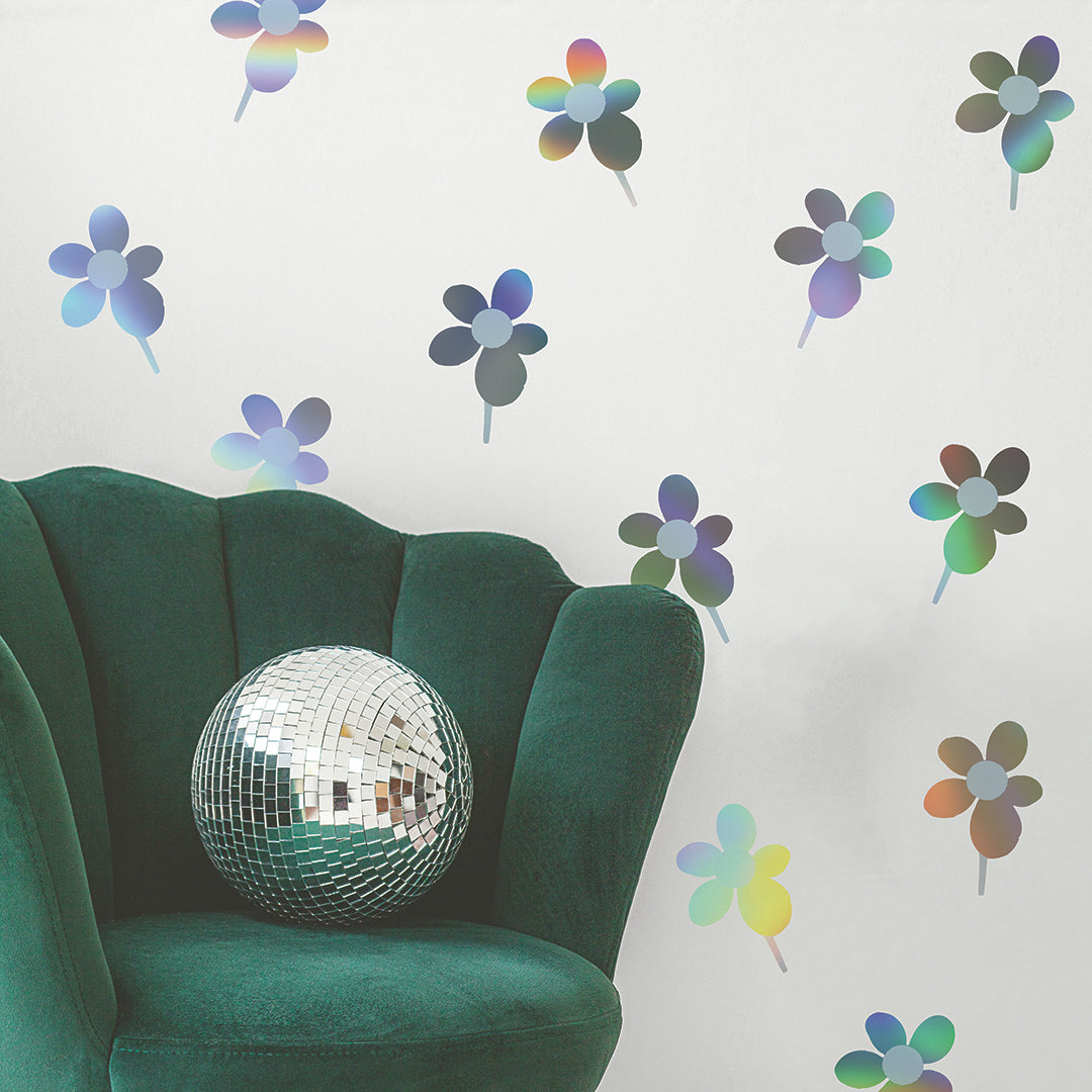 Flower Power Holographic Wall Decals By Novogratz