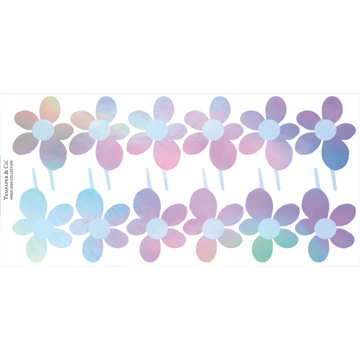 Flower Power Holographic Wall Decals By Novogratz