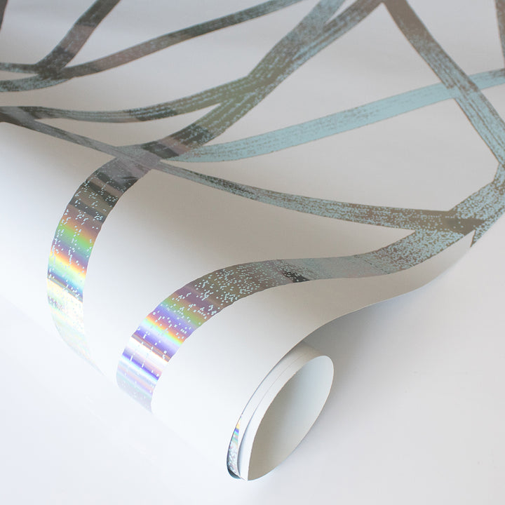 Holographic Intersections Peel and Stick Wallpaper by Genevieve Gorder