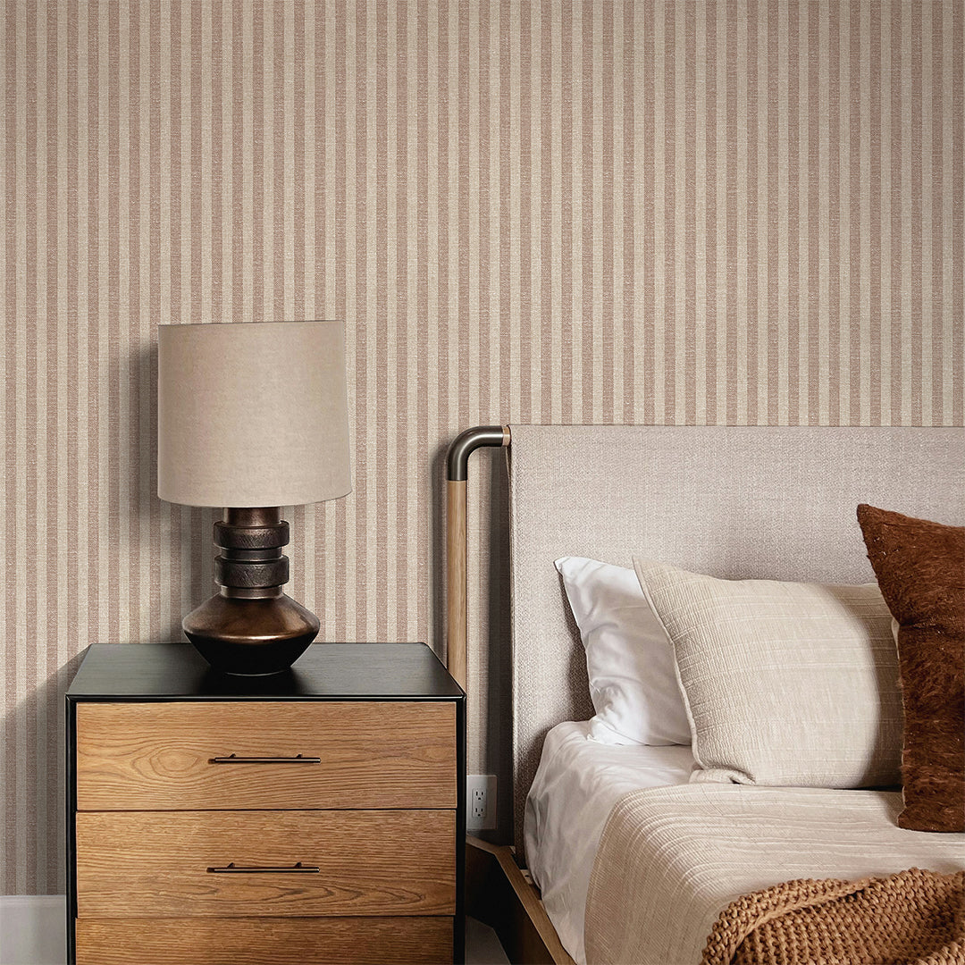 Charles Street Stripe Textured Peel and Stick Wallpaper by Jeremiah Brent