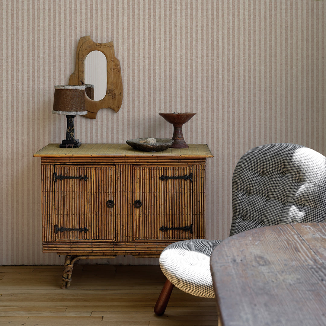 Charles Street Stripe Textured Peel and Stick Wallpaper by Jeremiah Brent