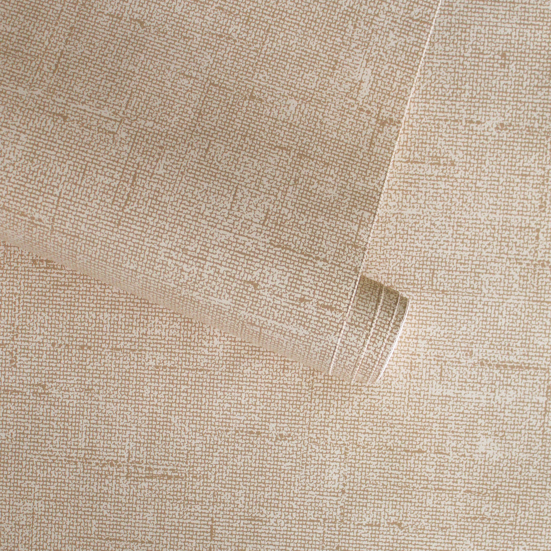 Burlap Removable Wallpaper - A swatch of Burlap Peel And Stick Wallpaper in natural burlap | Tempaper#color_natural-burlap