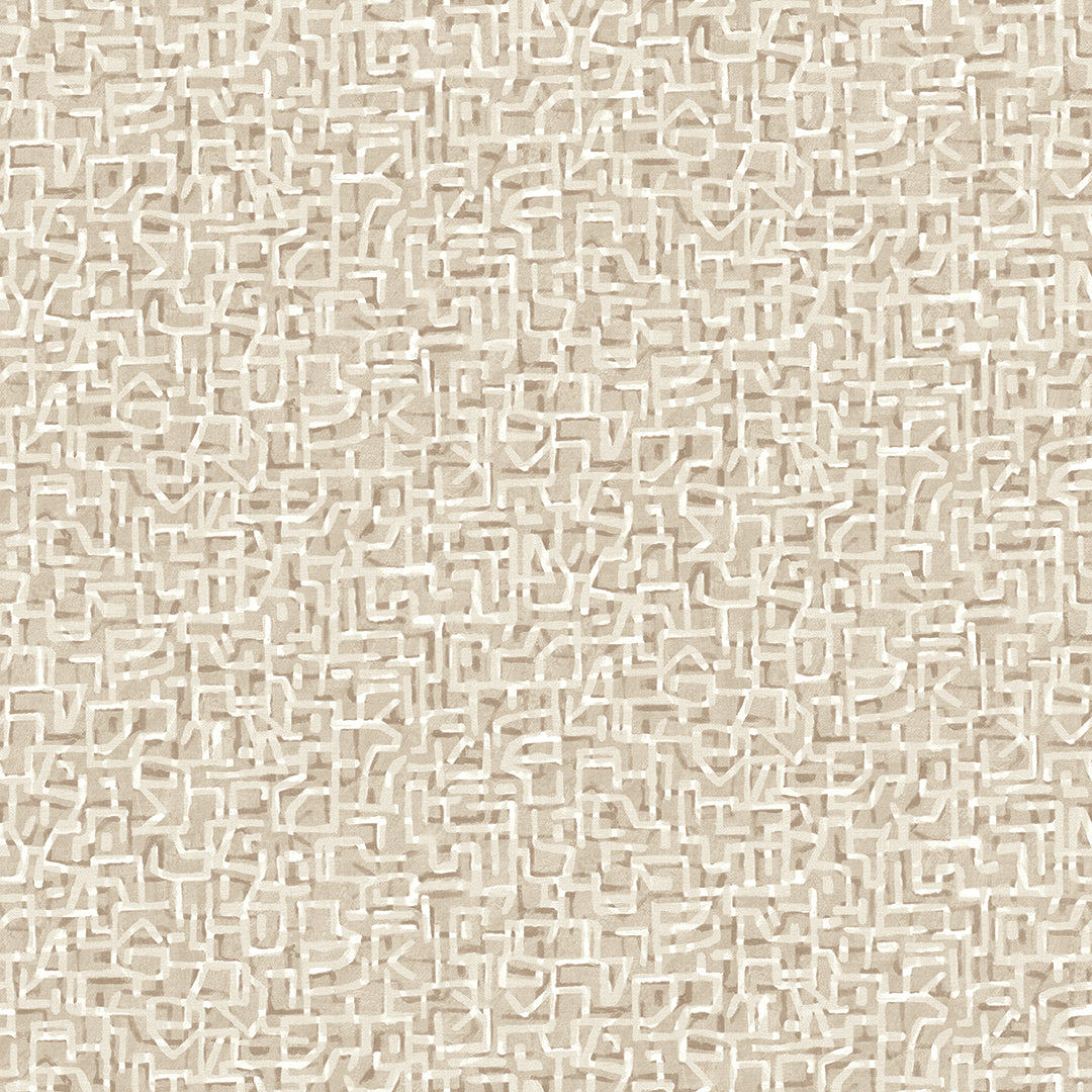 Glyph Geo Non-Pasted Wallpaper - A swatch of Glyph Geo Unpasted Wallpaper in fawn geo | Tempaper#color_fawn-geo