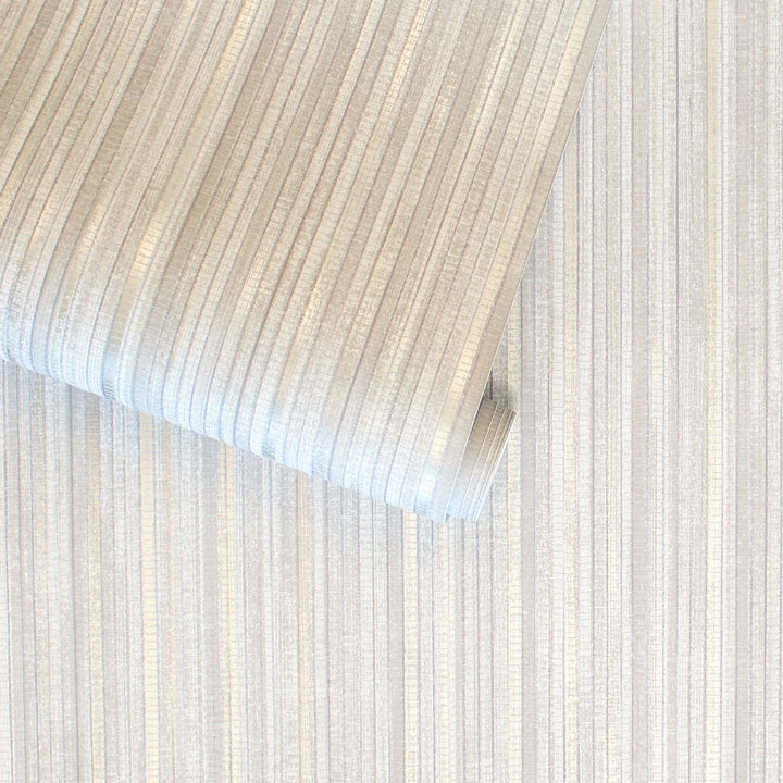 Faux Grasscloth Removable Wallpaper - A roll of Faux Grasscloth Peel And Stick Wallpaper in textured sterling silver | Tempaper#color_textured-sterling-silver