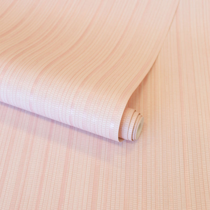 Faux Grasscloth Removable Wallpaper - A roll of Faux Grasscloth Peel And Stick Wallpaper in textured blush | Tempaper#color_textured-blush