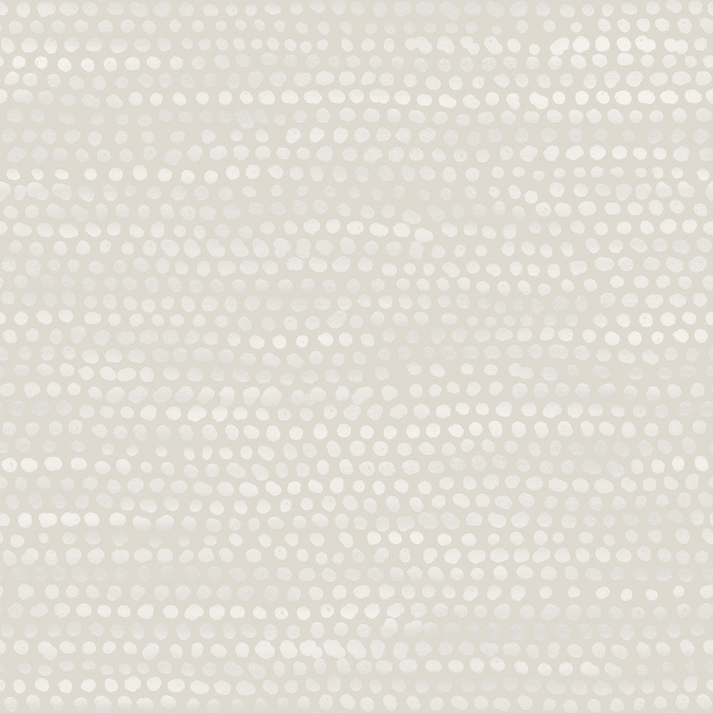 Moire Dots Removable Wallpaper - A swatch of Tempaper's Moire Dots Peel And Stick Wallpaper in pearl grey dots | Tempaper#color_pearl-grey-dots