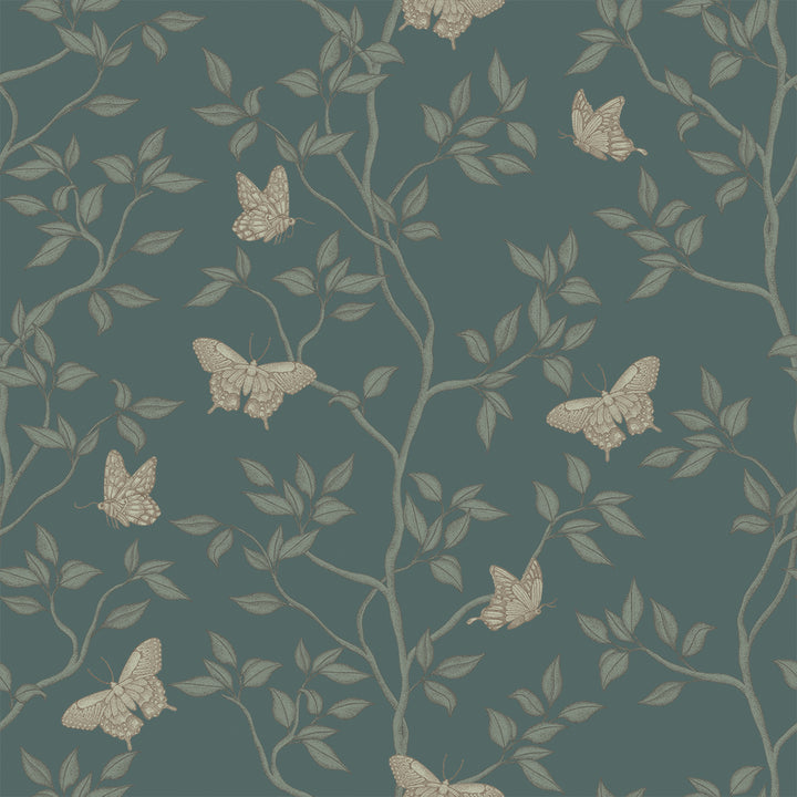 Monarch Non-Pasted Wallpaper - A swatch of Monarch Unpasted Wallpaper in spruce | Tempaper#color_spruce