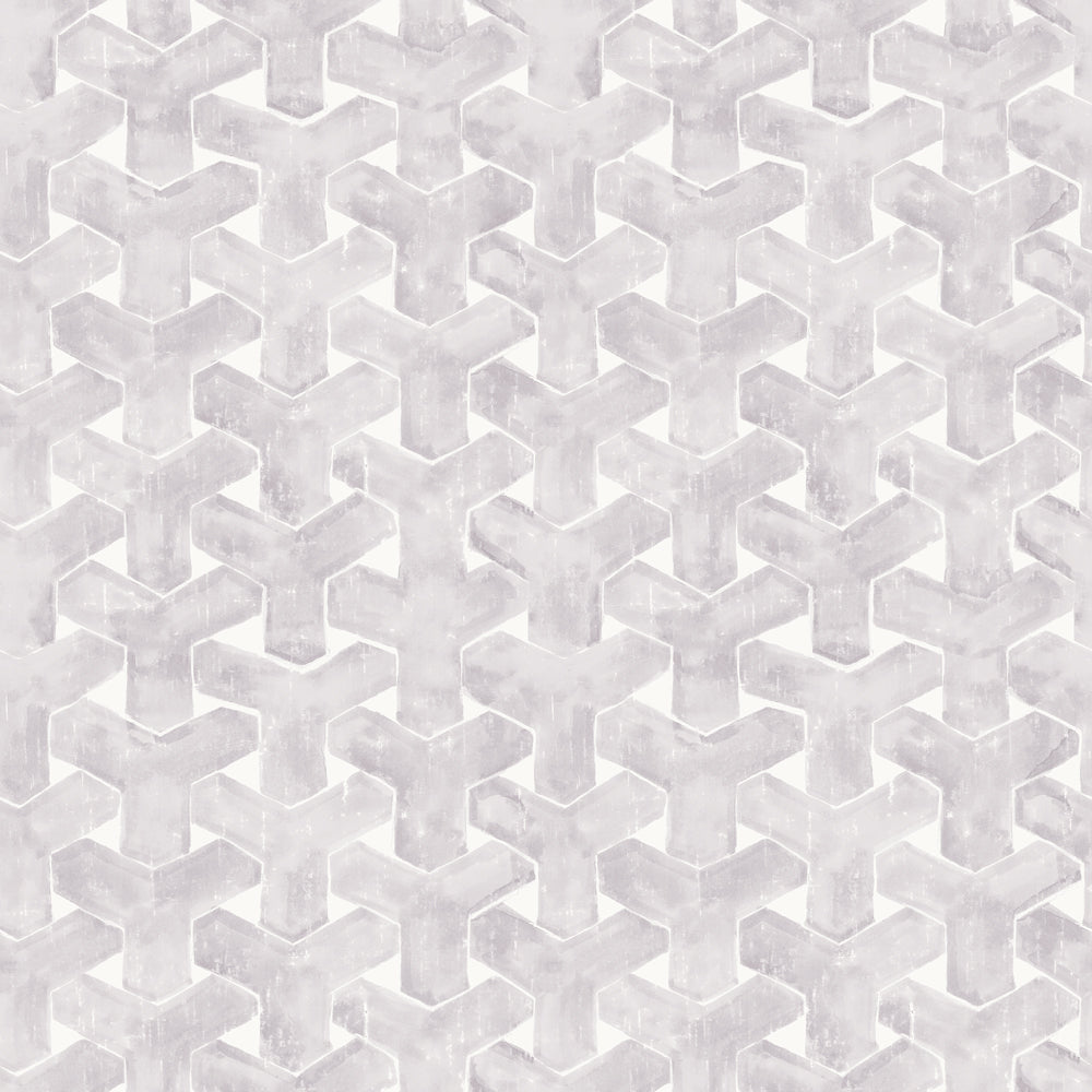 Grey trellis peel and stick wallpaper print #color_steel-grey