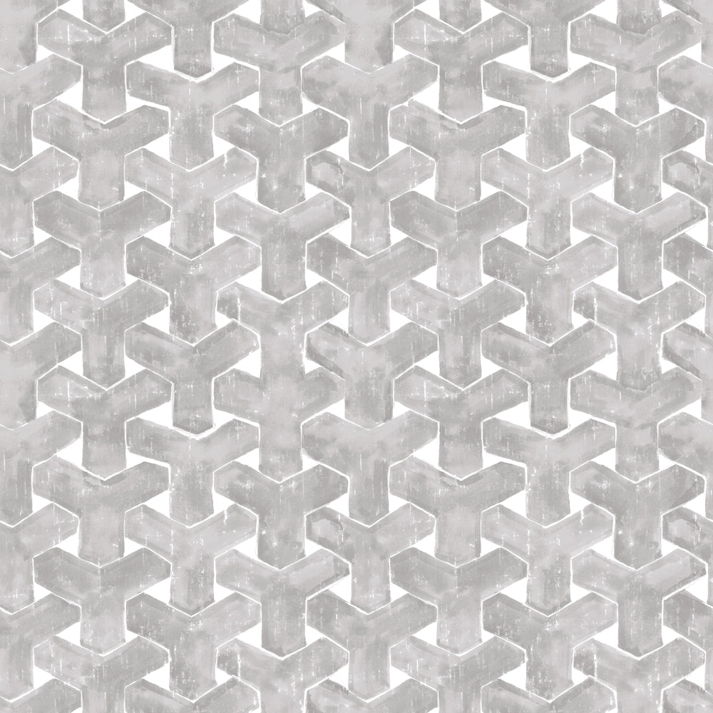 Charcoal Grey trellis peel and stick wallpaper print #color_charcoal