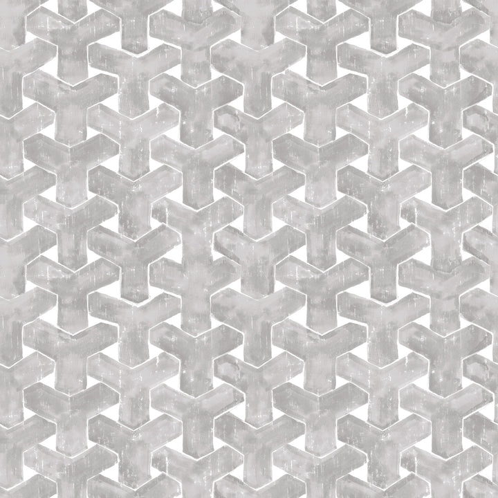 Charcoal Grey trellis peel and stick wallpaper print #color_charcoal