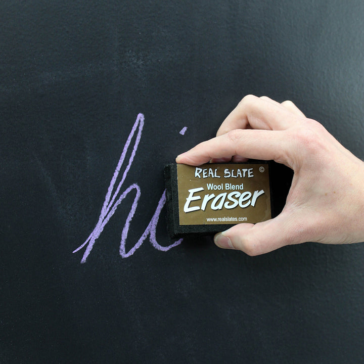 A picture of a person using a Felt Eraser.