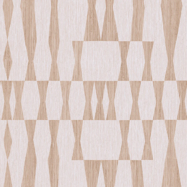 Faux Grasscloth Geo Removable Wallpaper - A swatch of Faux Grasscloth Geo Peel And Stick Wallpaper in textured jute | Tempaper#color_textured-jute