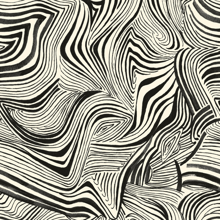 Zebra Marble Peel and Stick Wallpaper By Novogratz