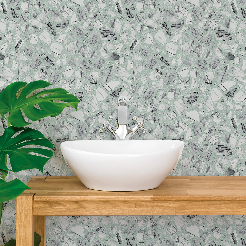 Speckled Terrazzo Peel And Stick Wallpaper