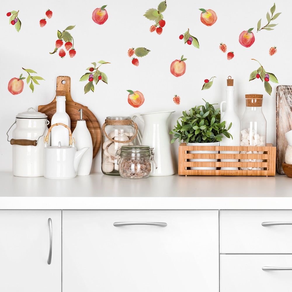 Peach & Berry Medley Removable Wall Decals