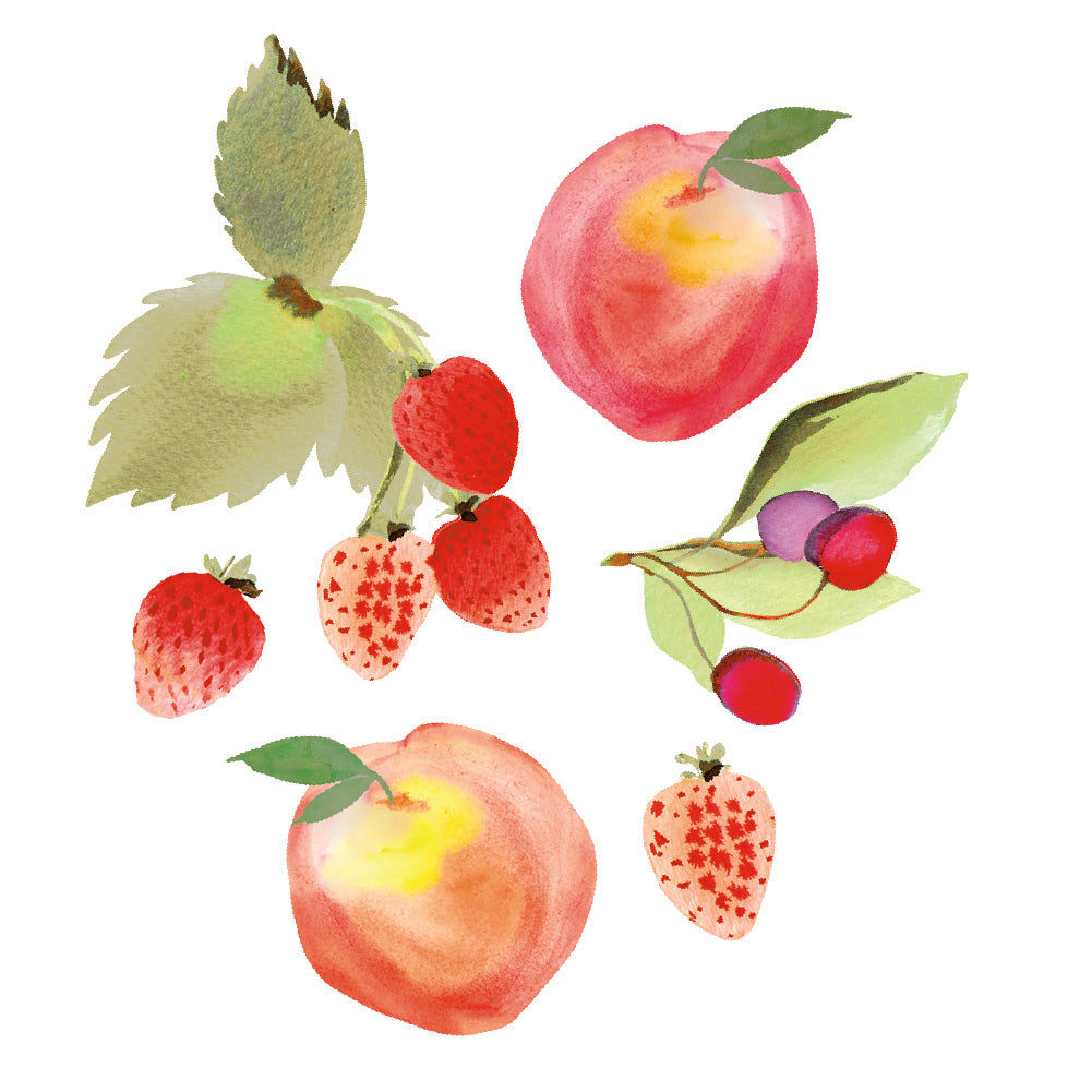 Peach & Berry Medley Removable Wall Decals