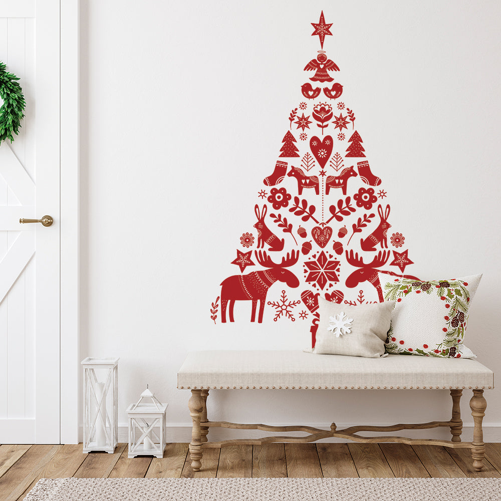 Scandinavian Holiday Removable Wall Decal