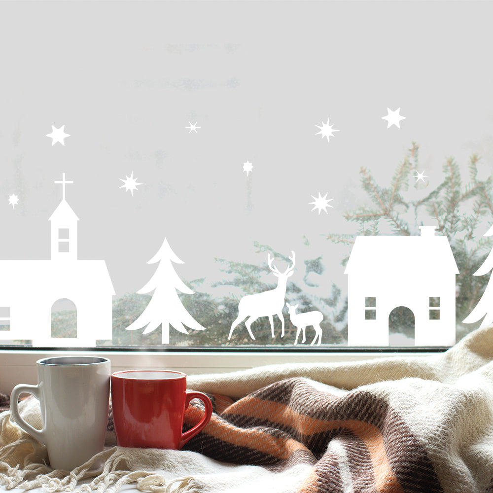 Winter Village Wall Decal