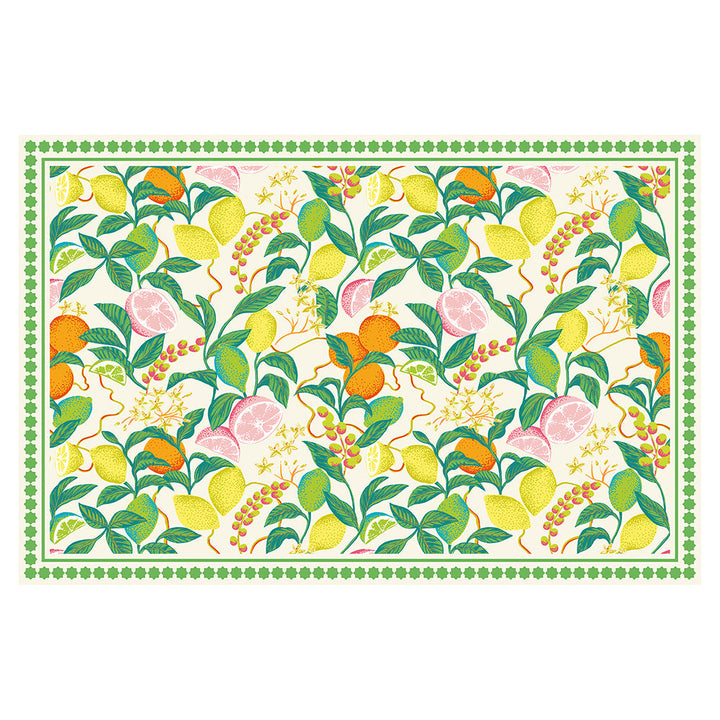 Tempaper's Citrus Vinyl Rug.#color_green-citrus