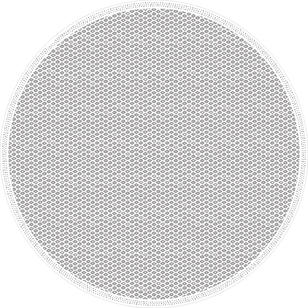 Tempaper's Diamond Geometric Vinyl Rug in a circle.