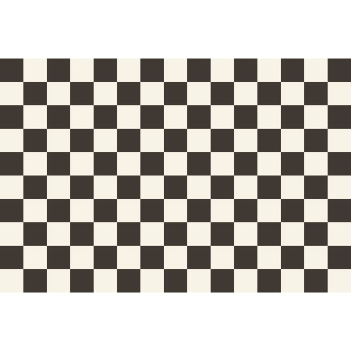 Tempaper's Checkmate Vinyl Rug in black and white. #color_domino