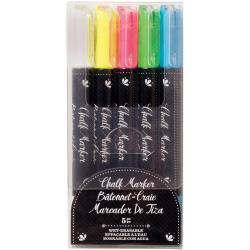 A close up view of Erasable Chalk Markers in multiple colors.