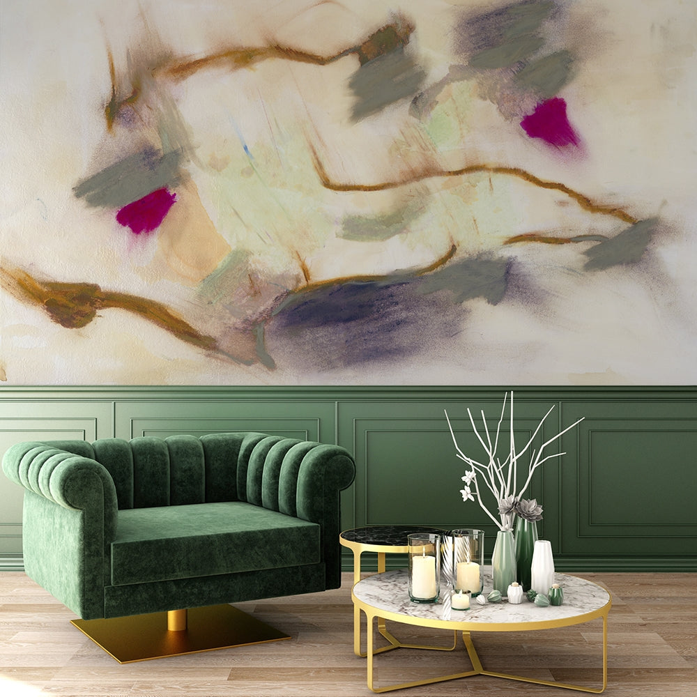 Smokey Abstract Peel and Stick Wall Mural By Zoe Bios