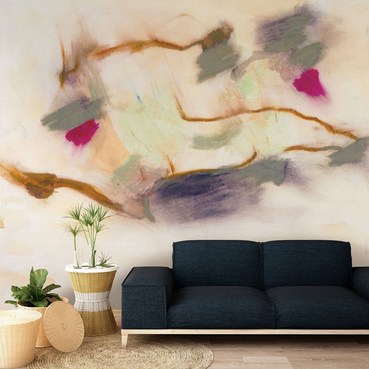 Smokey Abstract Peel and Stick Wall Mural By Zoe Bios